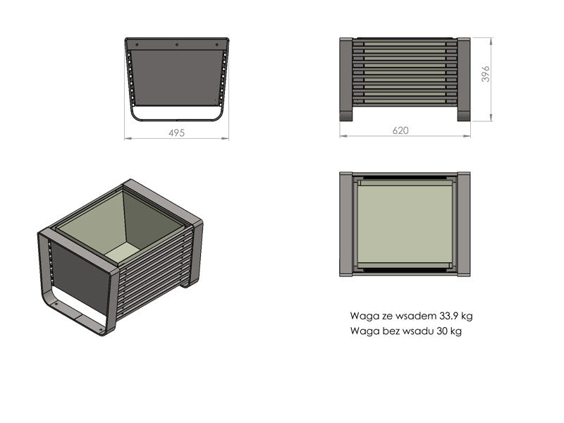 Vazonėlis Dore II Plieninis – tvariems urbanistiniams sprendimams bei pėsčiųjų zonų tvarkymui