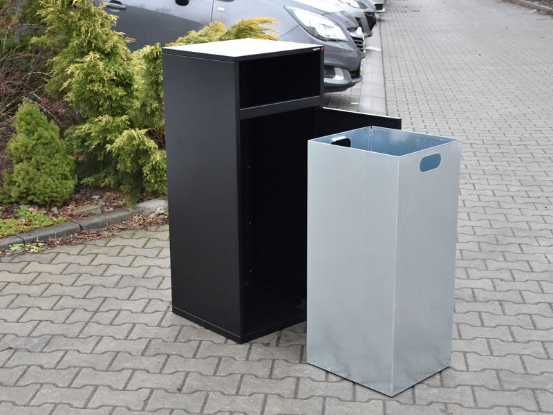 Šiukšliadėžė Apis 80L – estetiškam viešojo landšafto formavimui ir poilsio zonų įrengimui