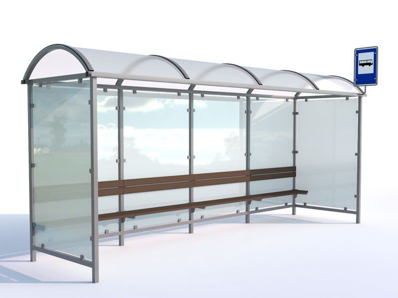 Autobusų laukimo paviljonas Krokus II / 525 cm – mažosios architektūros elementai