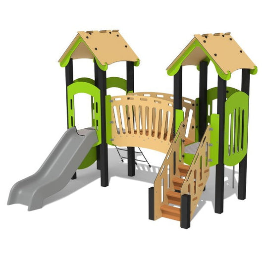 Multi-Play Double Tower – Lauko Žaidimų Aikštelė Darželiams - kokybiška žaidimų aikštelė