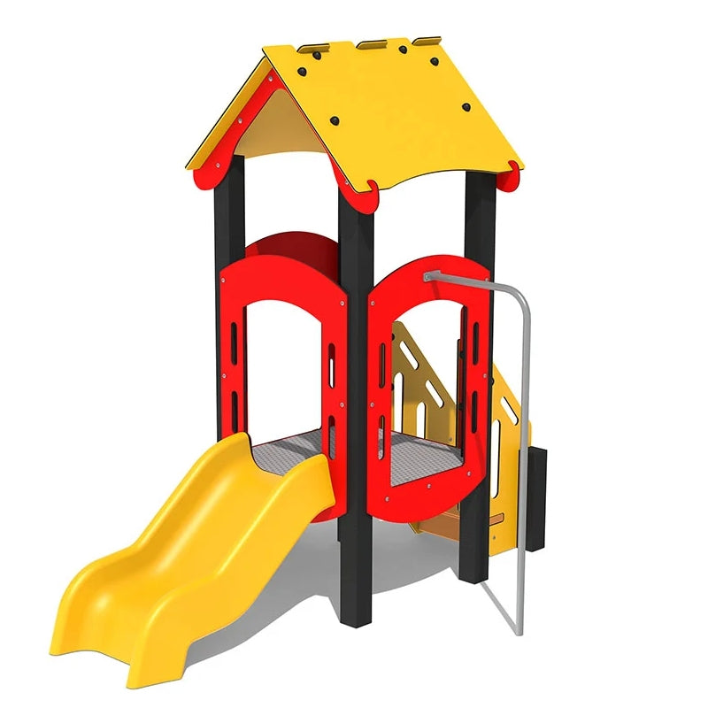 Multi-Play Vieno Bokšto Modulinė Lauko Žaidimų Aikštelė Darželiams - žaisminga aplinka lauke