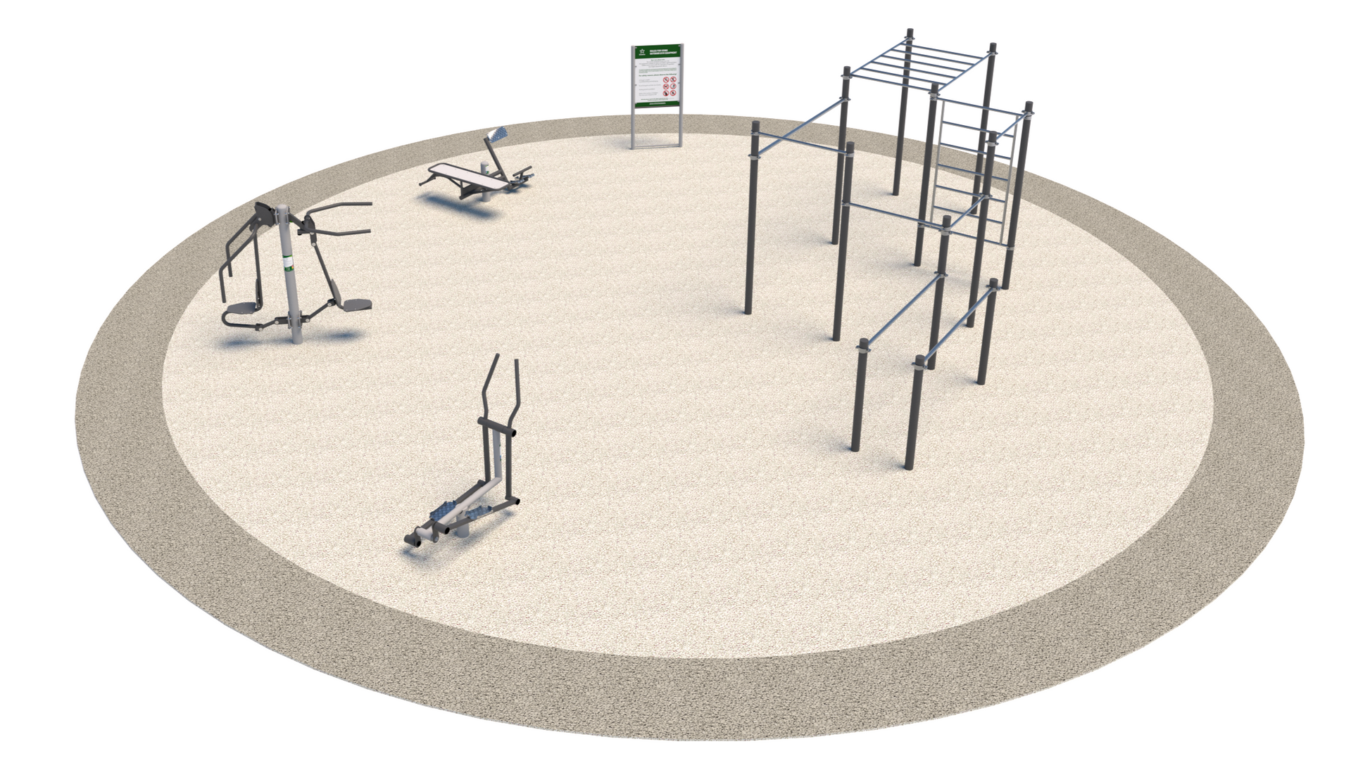 SET-OF-2 Compact Cardio Workout lauko treniruoklių ir street workout rinkinys