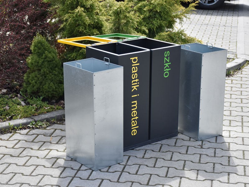 Rūšiavimo Šiukšliadėžė Satis II 2X60L – tvariems urbanistiniams sprendimams bei pėsčiųjų zonų tvarkymui