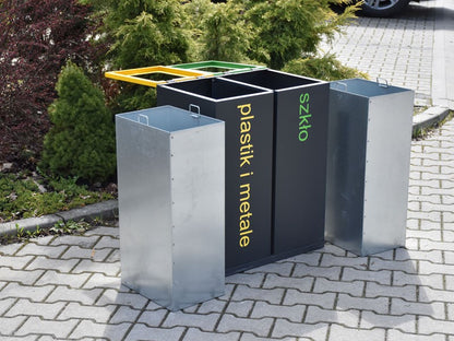 Rūšiavimo Šiukšliadėžė Satis II 2X60L – tvariems urbanistiniams sprendimams bei pėsčiųjų zonų tvarkymui