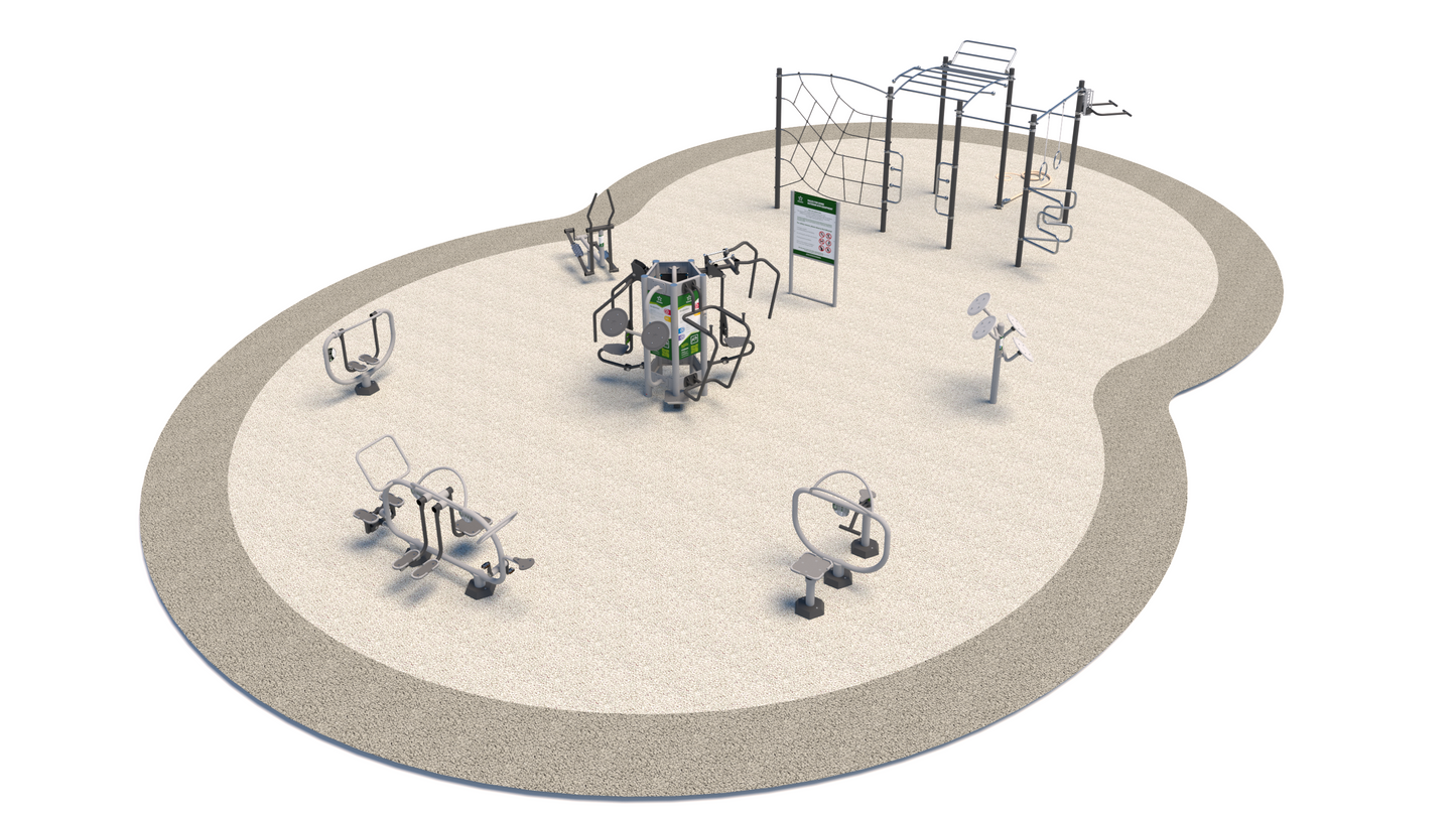 SET-OF-4 Active Family Compact šeimos lauko treniruoklių rinkinys