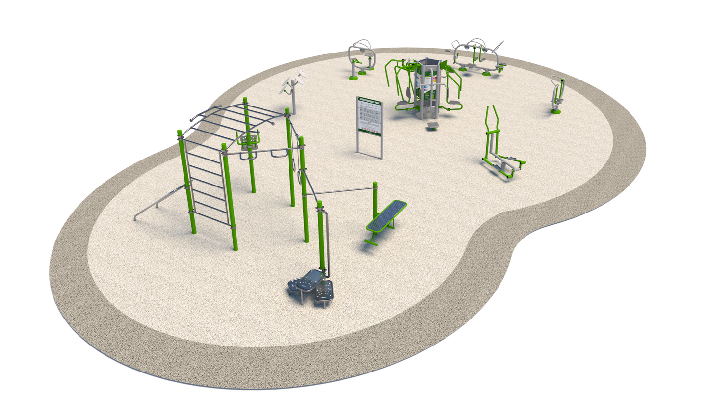 Lauko treniruoklių rinkinys SET-OF-3 Intergenerational Gym