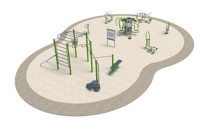Lauko treniruoklių rinkinys SET-OF-3 Intergenerational Gym