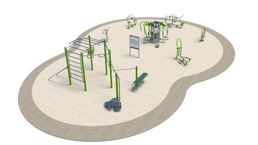 Lauko treniruoklių rinkinys SET-OF-3 Intergenerational Gym
