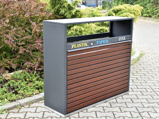 Modulinė Amant Šiukšliadėžė 3X80L – tvariems urbanistiniams sprendimams bei pėsčiųjų zonų tvarkymui