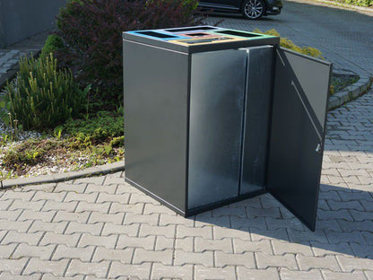 Rūšiavimo Konteineris Cube II Su 5 Skyriais / Užrašai Išpjauti Lazeriu – aukščiausios kokybės sprendimams savivaldybių ir valstybiniuose projektuose