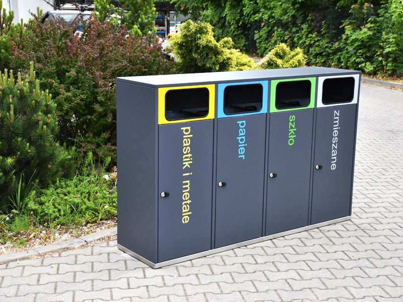 Konteineris Rūšiavimui Etna IV 4X120L – tvariems urbanistiniams sprendimams bei pėsčiųjų zonų tvarkymui