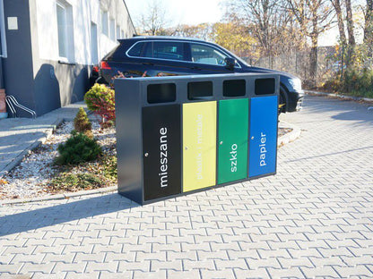 Konteineris Rūšiavimui Etna IV 4X120L – saugioms ir patogioms gyventojų susibūrimo bei rekreacijos vietoms