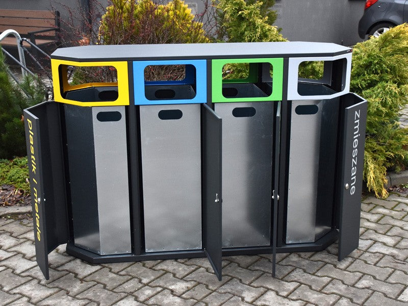 Rūšiavimo Šiukšliadėžė Etna, Dvipusė, Ovali, IV, 2X114L + 2X127L – aukščiausios kokybės sprendimams savivaldybių ir valstybiniuose projektuose