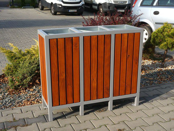 Rūšiavimo Šiukšliadėžė Onyx III 56L – funkcionaliai ir saugiai bendruomenės aplinkai parkuose bei skveruose
