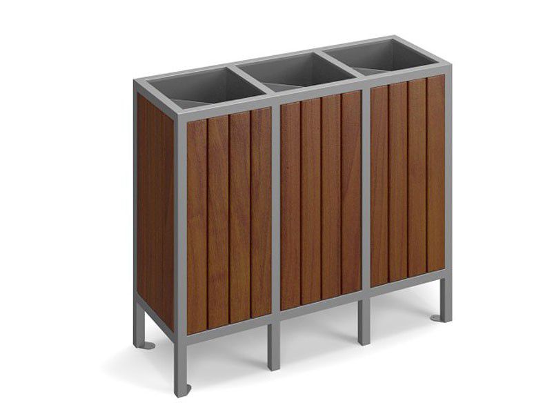 Rūšiavimo Šiukšliadėžė Onyx III 56L – moderniai miesto infrastruktūrai ir šiuolaikinėms viešosioms erdvėms
