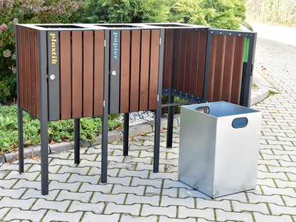 Rūšiavimo Šiukšliadėžė Promyk I 3X60L – tvariems urbanistiniams sprendimams bei pėsčiųjų zonų tvarkymui