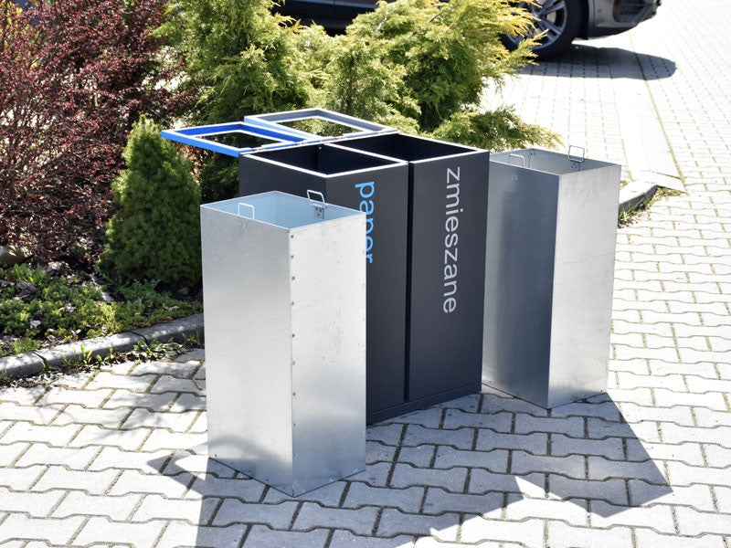 Rūšiavimo Konteineris Satis II 2X60L – tvariems urbanistiniams sprendimams bei pėsčiųjų zonų tvarkymui