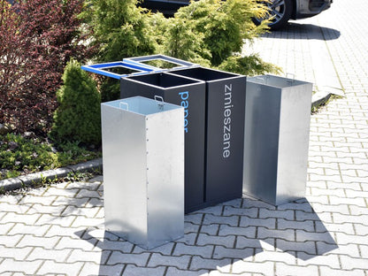 Rūšiavimo Konteineris Satis II 2X60L – tvariems urbanistiniams sprendimams bei pėsčiųjų zonų tvarkymui