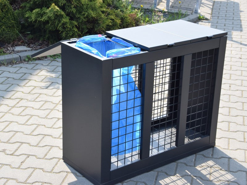 Rūšiavimo Šiukšliadėžė Satis III 3X60L Maišams – tvariems urbanistiniams sprendimams bei pėsčiųjų zonų tvarkymui