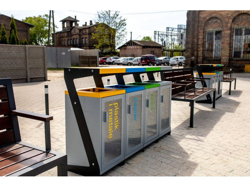 Šiukšliadėžė Luna IV 4X60L – tvariems urbanistiniams sprendimams bei pėsčiųjų zonų tvarkymui