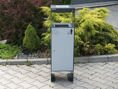 Šiukšliadėžė Aster I 40L Su Pelenine – funkcionaliai ir saugiai bendruomenės aplinkai parkuose bei skveruose