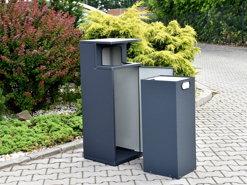 Šiukšliadėžė Oberon I 80L Eko – moderniai miesto infrastruktūrai ir šiuolaikinėms viešosioms erdvėms