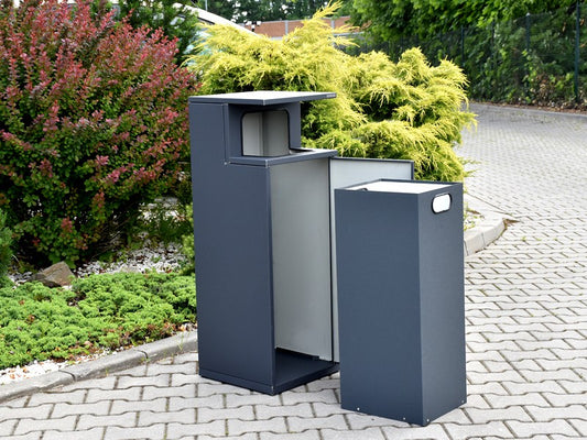 Šiukšliadėžė Oberon I 80L Eko – moderniai miesto infrastruktūrai ir šiuolaikinėms viešosioms erdvėms