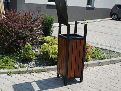 Šiukšliadėžė Onyx A Su Stogeliu – funkcionaliai ir saugiai bendruomenės aplinkai parkuose bei skveruose