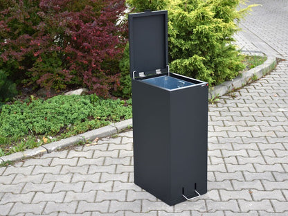 Šiukšliadėžė Satis I Su Pedalu 60L – funkcionaliai ir saugiai bendruomenės aplinkai parkuose bei skveruose
