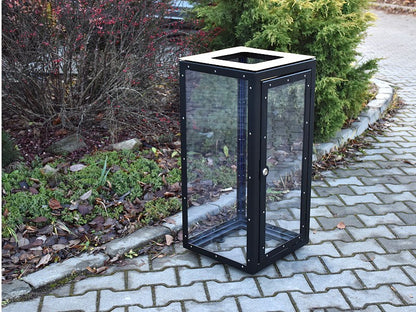 Šiukšliadėžė Satis I, Vieno Skyriaus, 1X60L, Skaidri (Antiteroristinė) – tvariems urbanistiniams sprendimams bei pėsčiųjų zonų tvarkymui