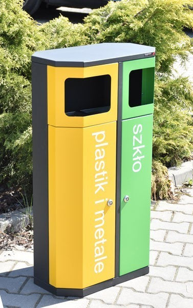 Šiukšliadėžė Solaris II Dviejų Skyrių – tvariems urbanistiniams sprendimams bei pėsčiųjų zonų tvarkymui