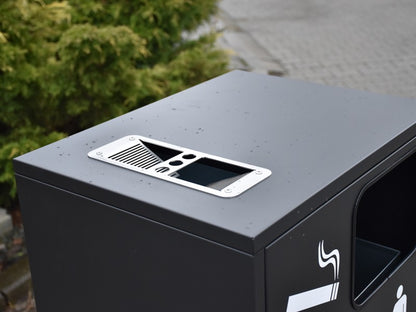 Šiukšliadėžė Su Pelenine Kaja III – estetiškam viešojo landšafto formavimui ir poilsio zonų įrengimui