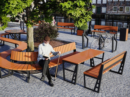 Arkinis Suoliukas Be Atramos Nugarai Amant I – 6 Modulių – funkcionaliai ir saugiai bendruomenės aplinkai parkuose bei skveruose