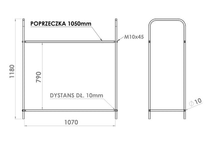 Padangų, ratų su ratlankiais lentyna max pion-8 cinkuota – moderni mažoji architektūra