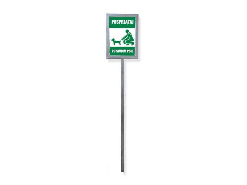 Lentelė su laikančiąja konstrukcija „surinkite po savo šuns“ – prekės parkams ir skverams