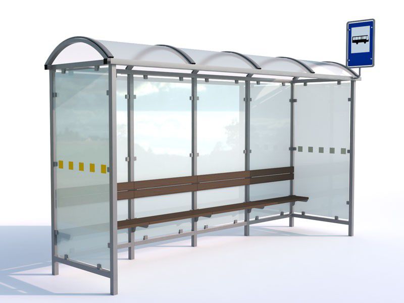 Autobusų laukimo paviljonas Krokus I / 525 cm – moderni mažoji architektūra