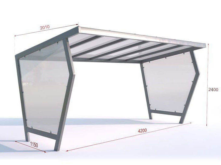 Dviračių stoginė "Aurora I", 10 dviračių / 420cm - mažoji architektūra viešosioms erdvėms