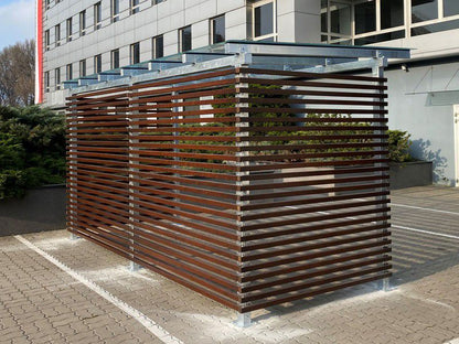 Dviračių stoginė "Pablo" uždara, 10 dviračių / 420cm - moderni parko infrastruktūra ir įranga