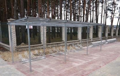 Dviračių stoginė "Zorza II" neužstatyta, 15 dviračių / 630cm - viešųjų erdvių gerbūvio prekės