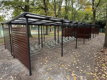 Dviračių stoginė "Zorza II" dvipusė 20 dviračių / 420cm - viešųjų erdvių gerbūvio prekės