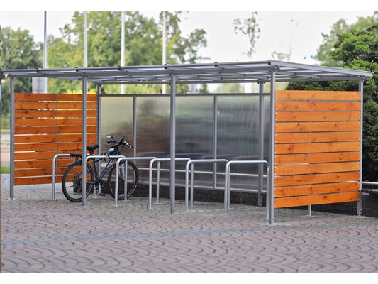 Dvirčių stoginė "Zorza II" uždara, 25 dviračiams / 1050cm - parkų ir gatvių gerbūvio elementai