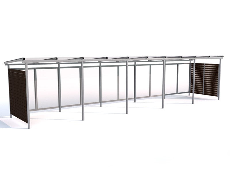Dvirčių stoginė "Zorza II" uždara, 25 dviračiams / 1050cm - kokybiški dviračių stovai laukui