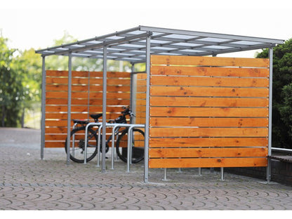 Dviračių stoginė „Zorza VI“, uždara, 20 dviračių / 840cm - lauko baldai parkams ir skverams