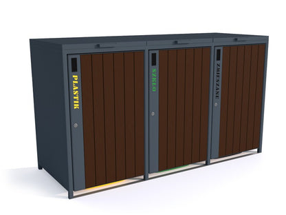 Atliekų konteinerių uždanga i 3x120l – viešųjų erdvių sutvarkymo elementai