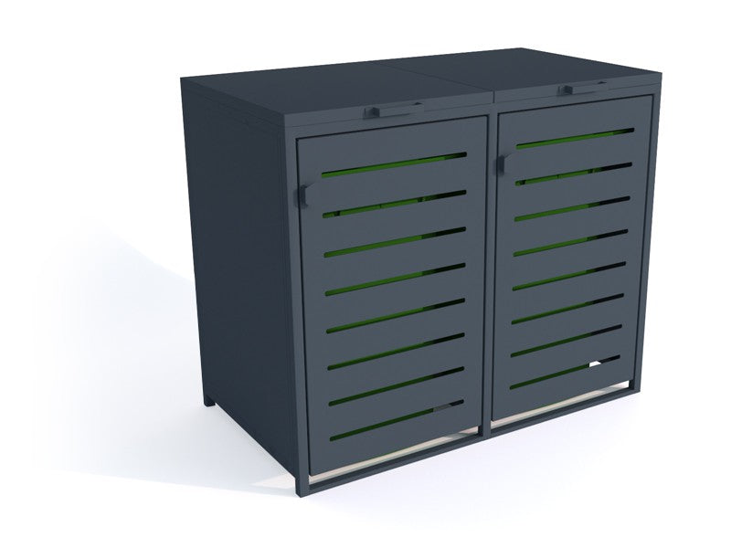 Šiukšliadėžių užtvara iii 2x120l – prekės viešosioms erdvėms