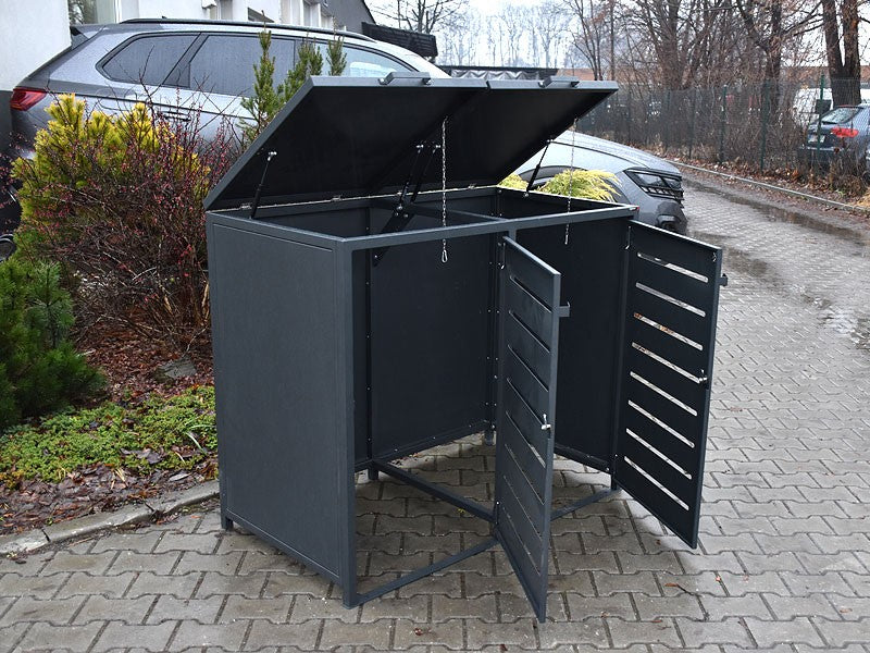 Šiukšliadėžių užtvara iii 2x120l – prekės miestų viešosioms erdvėms