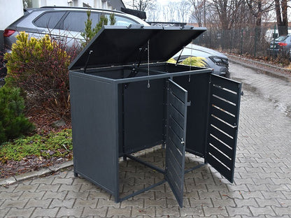 Šiukšliadėžių užtvara iii 2x120l – prekės miestų viešosioms erdvėms