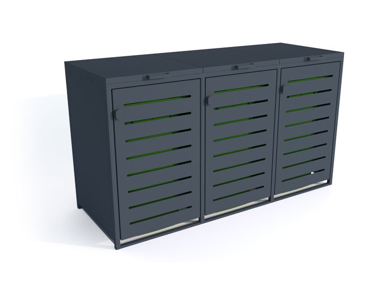 Atliekų konteinerių uždanga III 3x120l – prekės viešosioms erdvėms