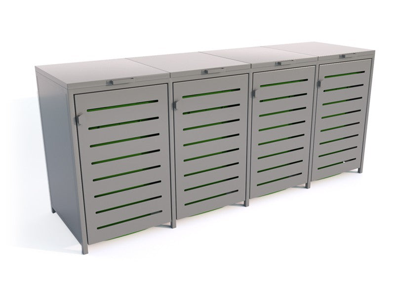 Šiukšliadėžių užtvara iii 4x120l – prekės parkams ir skverams
