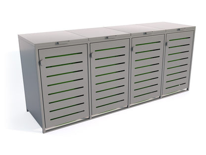 Šiukšliadėžių užtvara iii 4x120l – prekės viešosioms erdvėms